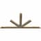 Ekena Millwork Saratoga Rough Sawn Timber Gable Bracket, Douglas Fir, 72"W x 36"H x 2"D x 4"F, 12/12 Pitch GBW072X36X0204SAR00RDF - alternate 3